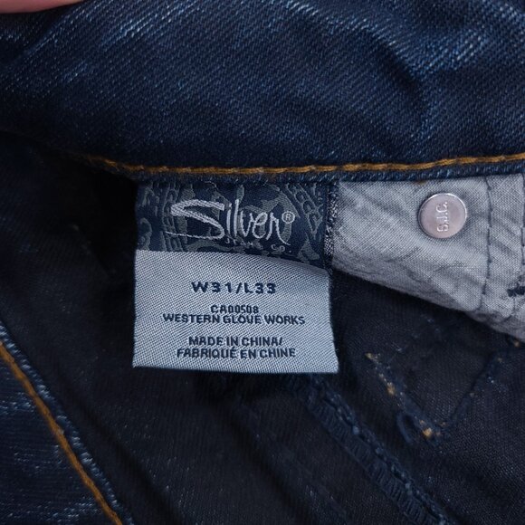 Silver Jeans Women's 31x30 Aiko Bootcut Boot Medium Blue Denim Mid Rise Pant - Picture 8 of 9